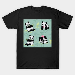 Baby pandas pattern T-Shirt